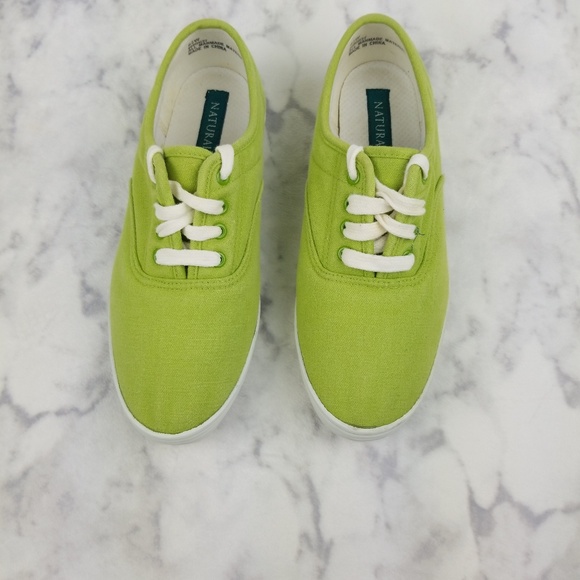Naturalizer Green White Canvas shoes size 8.5W - Picture 2 of 8